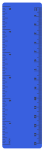 Frosted Colored 6 inch Ruler with standard and metric measurement units  - preorder
